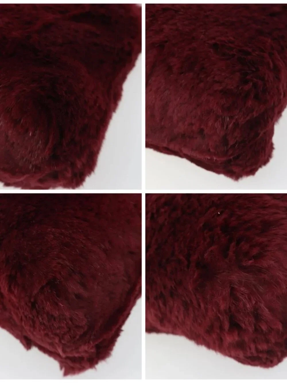 CHANEL Chain Shoulder Bag Fur Red CC Auth BA13649V